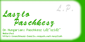 laszlo paschkesz business card